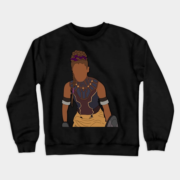 Shuri Black Panther Fan Art Sticker Crewneck Sweatshirt by tayelectronica